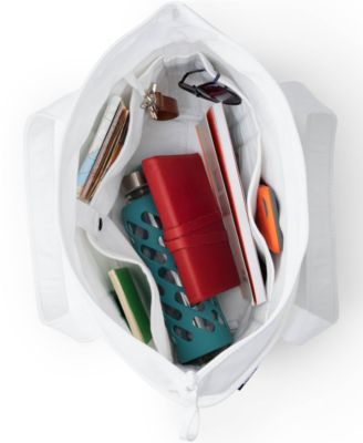 Medium Solid Color 5 Pocket Zip Top Canvas Tote Bag