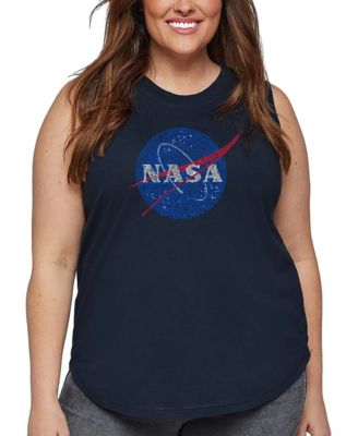 Plus Size NASA's Most Notable Missions Word Art Tank Top