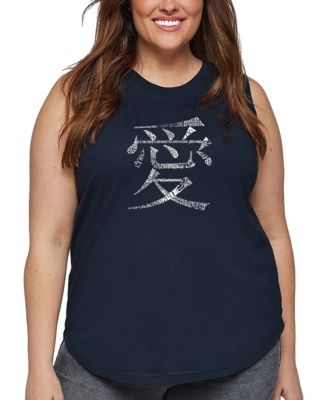 Plus Size 44 Love Languages Word Art Tank Top
