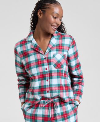 Women's Merry Plaid Cotton Pajama Set, Macy's Exclusive