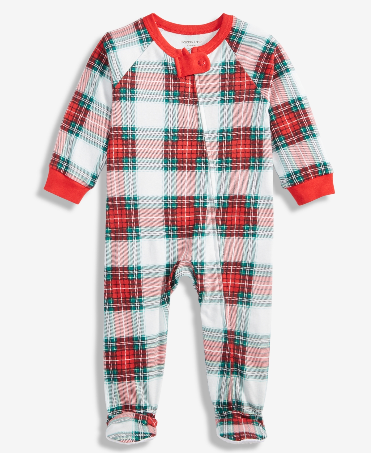 Holiday Lane Baby Merry Plaid Cotton Coverall, Macy's Exclusive