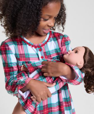 Girls 2T-16 Merry Plaid Nightgown with Doll Dress, Macy's Exclusive