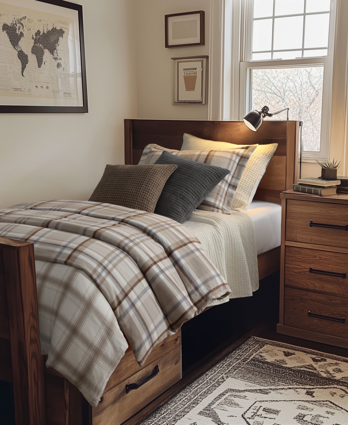Levtex Spencer Plaid Flannel 3-pc. Duvet Cover Set, King In Multi