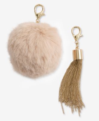 Krayaa Faux-Fur Dangle Boxed Set Bag Charm, Macy's Exclusive
