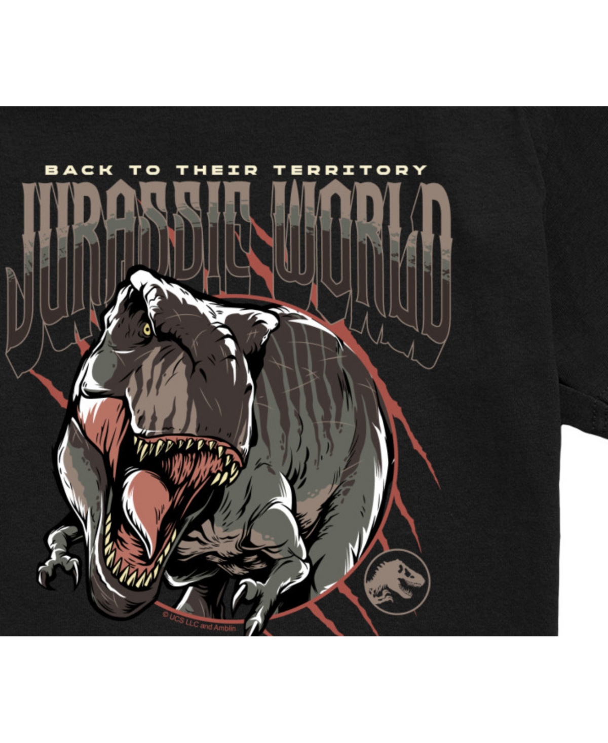 Jurassic Park Big Boys Live Action T-rex T-shirt In Black