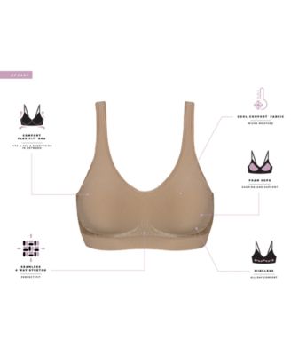 Women's Comfort Revolution ComfortFlex Fit Seamless Shaping Wireless Bra 3488