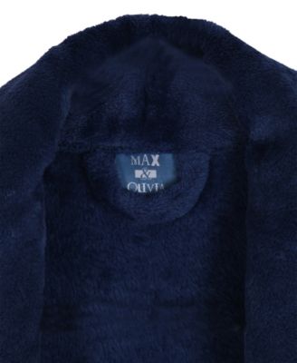 Boys 6-18 2-Piece Flannel Fleece Robe and Slippers Set