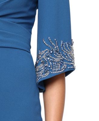 Petite Long Stretch Crepe Column Dress