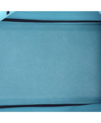 Pre-Owned Hermes Birkin 30 Handbag Blue Togo with Gold Hardware