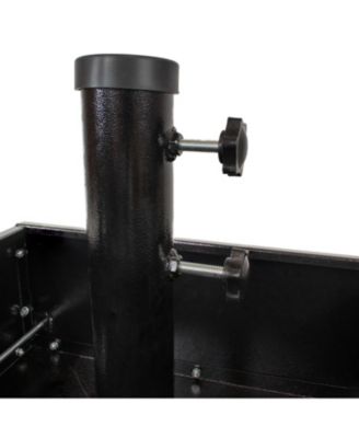 Rolling Outdoor Umbrella Base with Fillable Planter for Umbrellas with 2" Diameter Poles