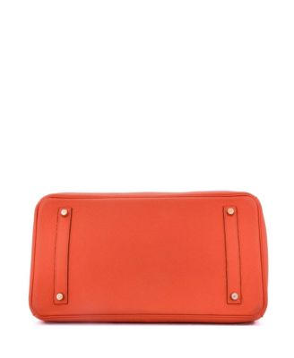 Pre-Owned Hermes Birkin 35 Handbag Orange Togo with Gold Hardware