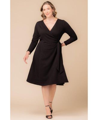 Women's Plus Size London Sweater Knit Wrap Dress