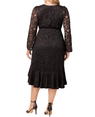 Women's Plus Size Cosmopolitan Sequin Lace Cocktail Dress