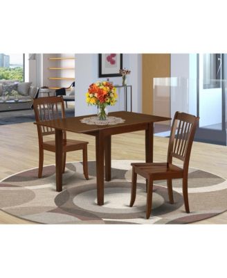 3 Pieces Wooden Mahogany Dining Room Set