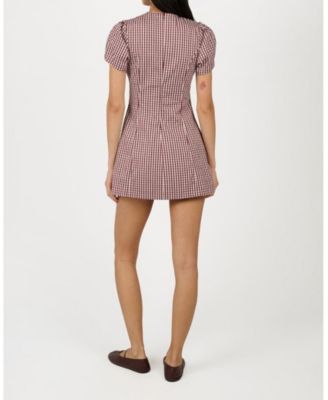 Puff Sleeve Peplum Mini Dress