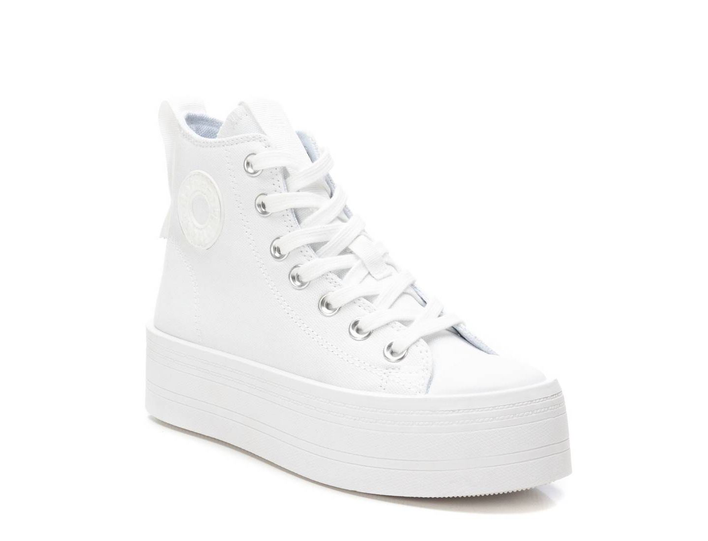 Женские кроссовки XTI High Top Canvas Sneakers Refresh, цвет: Белый — фото 1