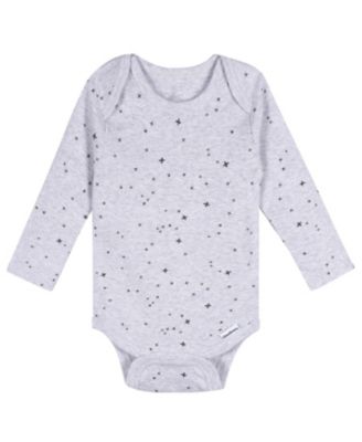 Baby Neutral 5-Pack Long Sleeve Bodysuits, Green Heather, 0-3 Months