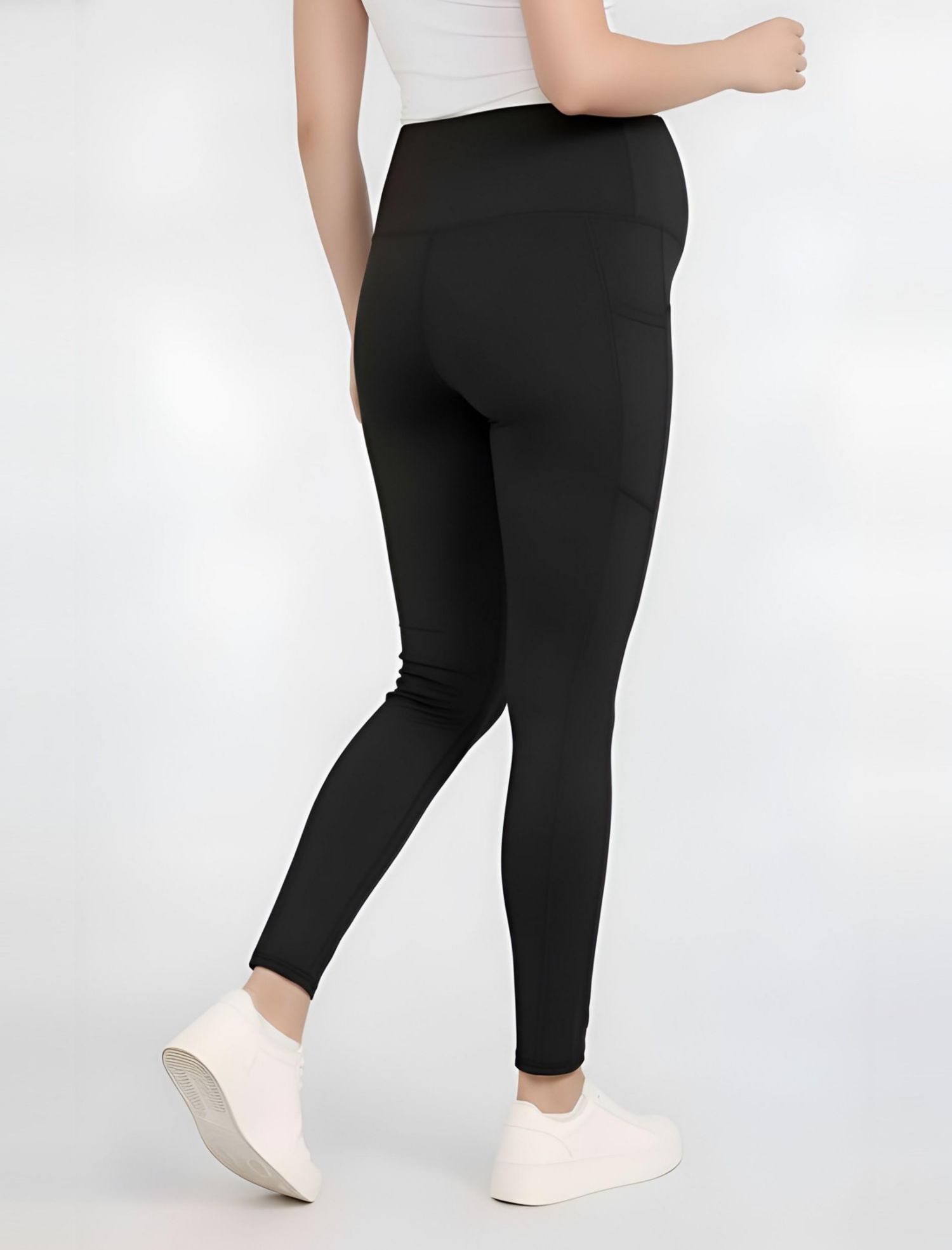 Women's Motherhood Over the Belly Side Pocket Active Leggings
