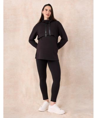 Women's Over the Belly Side Pocket Active Maternity Leggings - Motherhood Maternity