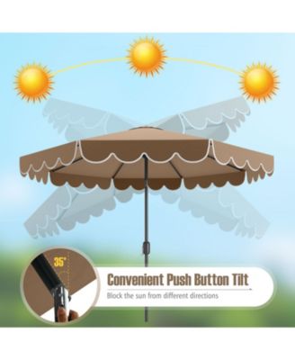 10 Feet Patio Umbrella Outdoor Market Umbrella with Crank Tilt Adjustment