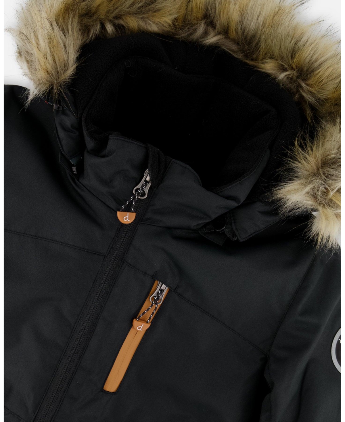 Deux par Boy Two-Piece Play Snowsuit with Contrast Jacket Brown Sugar