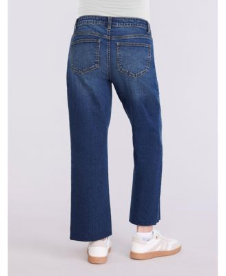 Women's Under the Belly Wide Leg Crop Jeans - Motherhood Maternity