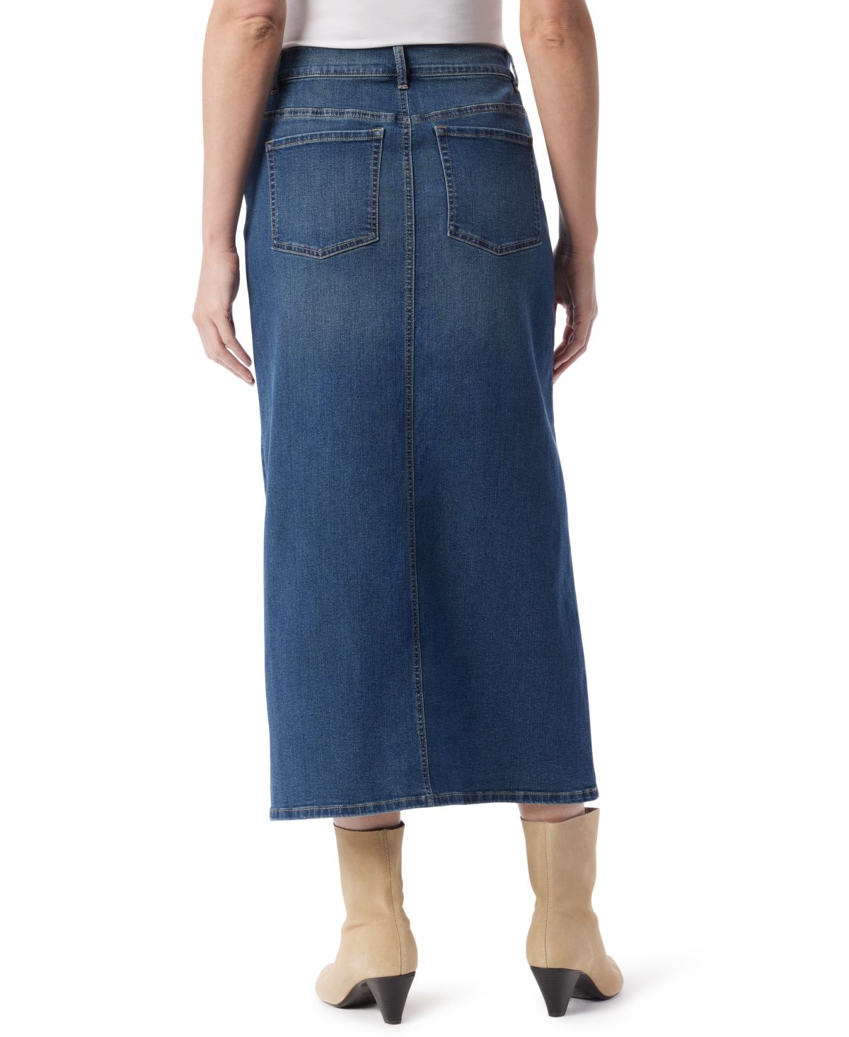 Gloria Vanderbilt Women's Five Pocket Straight Cut Maxi Skirt In Blue