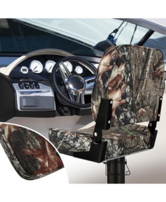 2-Piece Folding Boat Seat Set with Sponge Padding - Camouflage