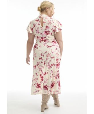 Women's June + Vie Gathered Front Midi Dress