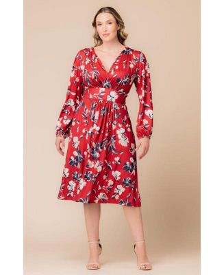 Plus Size Diana Long Sleeve Midi Dress