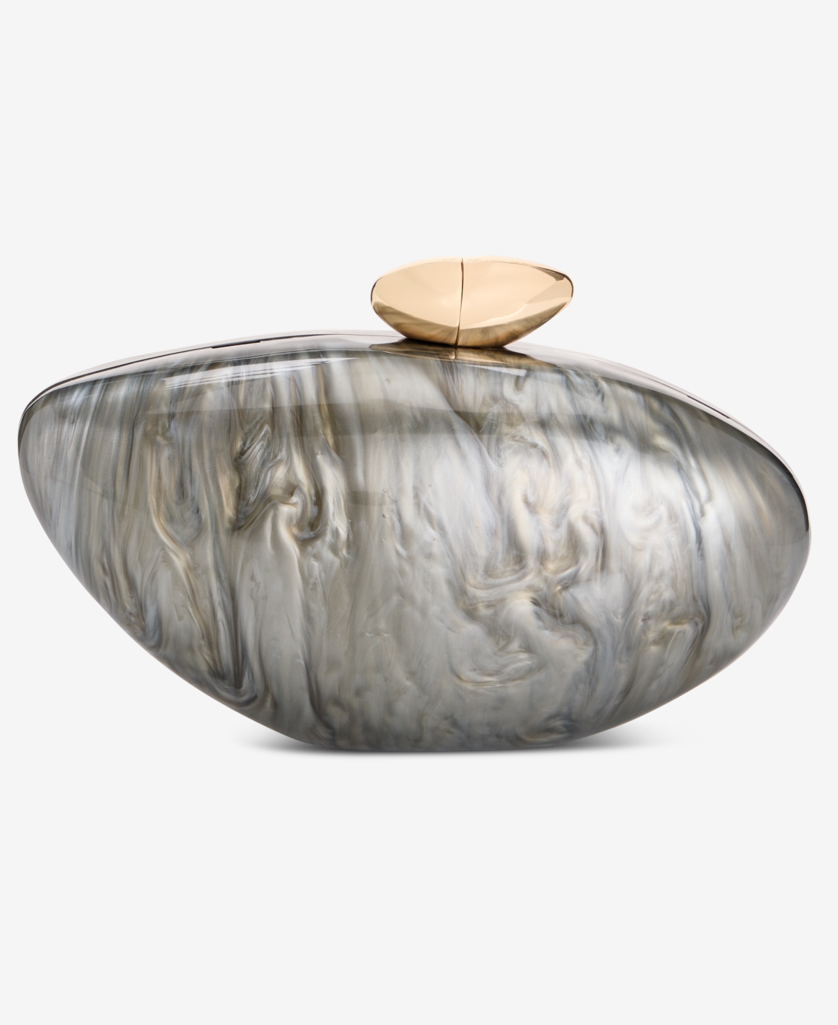 Inc International Concepts Acrylic Shell Clutch, Exclusively At Macy's In Gray