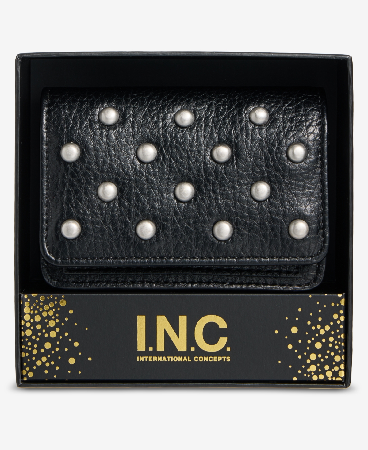 Inc International Concepts Boxed Izzii Ruched Mini Bag, Macy's Exclusive In Black
