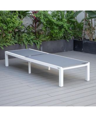 Marlin Patio Chaise Lounge Chair With White Aluminum Frame