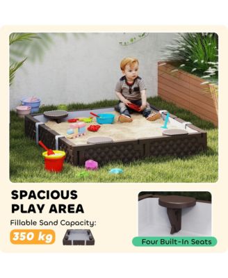 Square Kids box with Cover, 4 Seats, Bottom Liner,