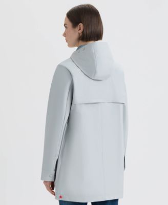 Women's Hooded Rubberized Waterproof Rain Coat