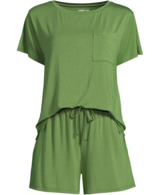 Women's Cooling 2 Piece Pajama Set - Short Sleeve Tee and Shorts