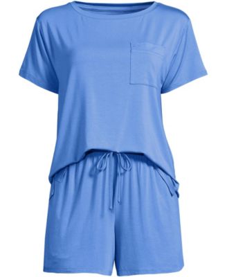 Women's Cooling 2 Piece Pajama Set - Short Sleeve Tee and Shorts