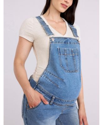 Women's Relaxed Fit Maternity Denim Overall - Motherhood Maternity