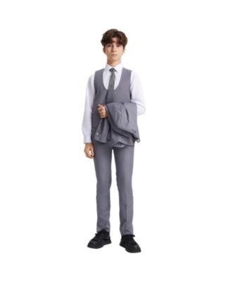 Grey Stacy Adams 5 PC Child - Big Boy Suits