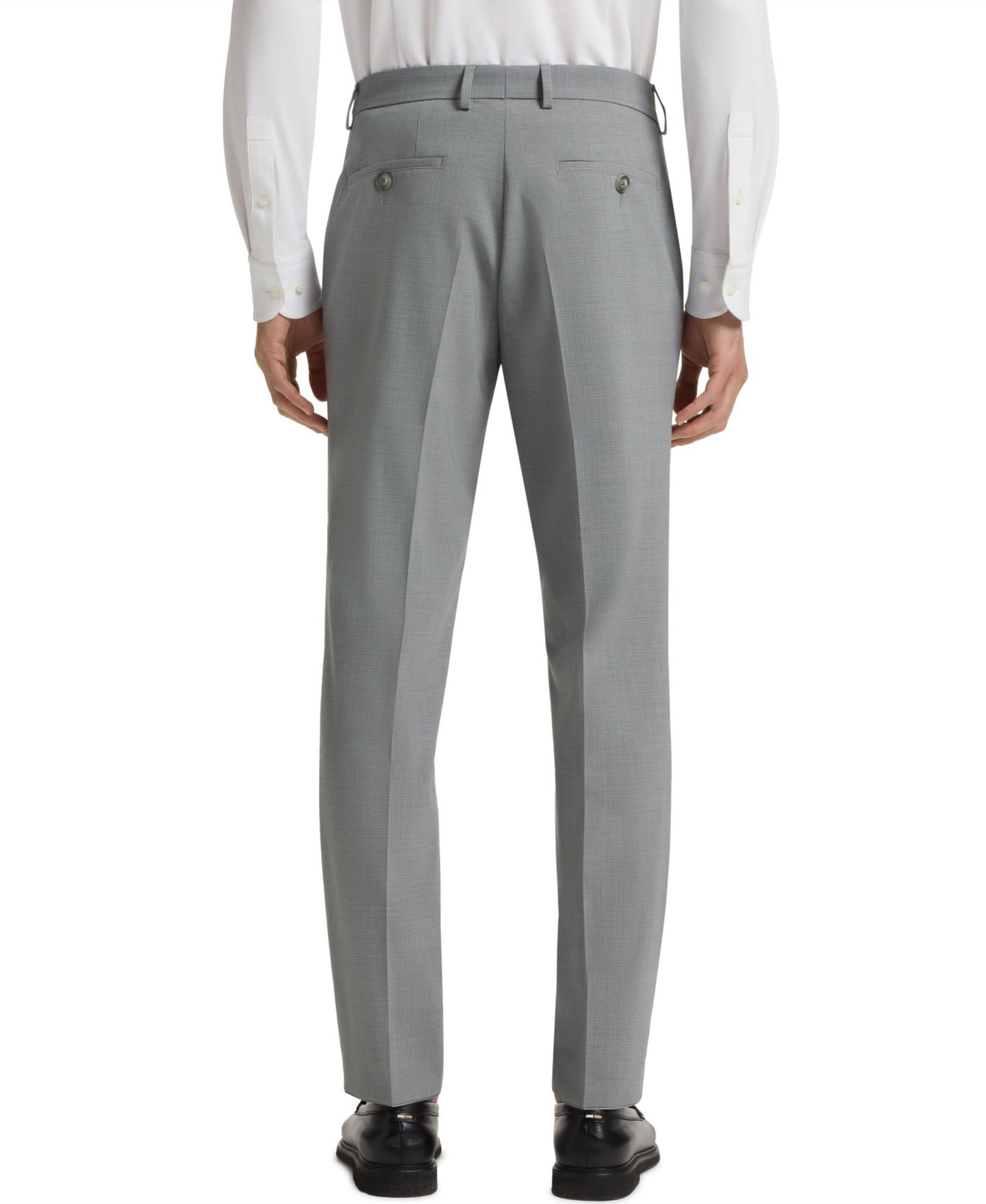 Мужские комплекты Hugo Boss Slim-Fit Washable Micro-Patterned Suit, цвет: Серый — фото 4