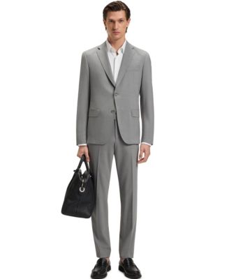 Men's Slim-Fit Washable Micro-Patterned Suit