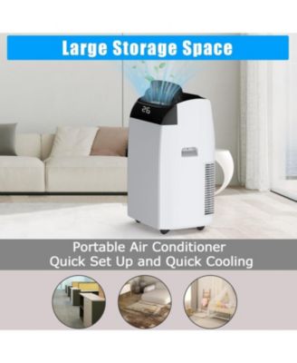 12,000 BTU, 3-in-1 Portable Air Conditioner with Cooling, Dehumidifier & Fan Modes, Remote, 24H Timer, Sleep Mode, Installation Kit