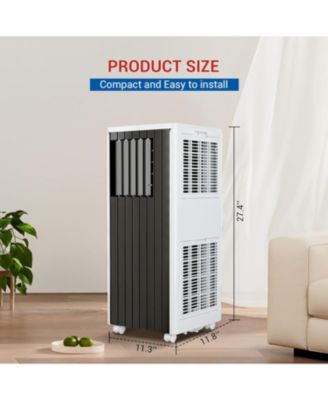 8000 BTU Portable Air Conditioner Compact Lightweight Easy to Move with Wheels Quiet Operation Includes Venting Kit Air Conditioner