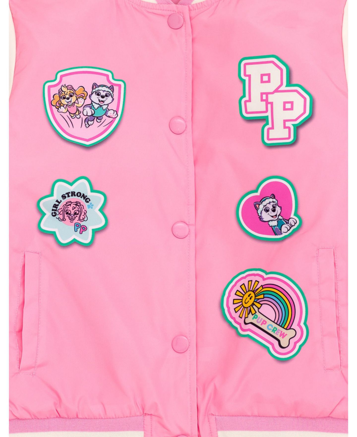 Куртка Paw Patrol Varsity Bomber Jacket to для девочек-малышей, цвет: Розовый — фото 3