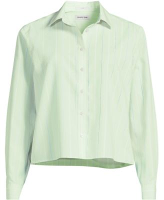 Women's No Iron Boxy Cropped Shirt