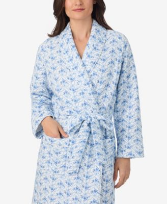 Women's Long Sleeve Diamond Quilt Ballet Wrap Robe