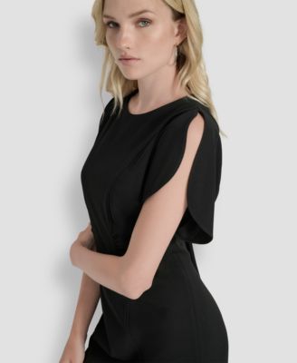 Women's Short Sleeve Crew Neck Sheath Dress