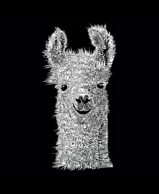 Plus Size Llama Word Art V-Neck T-Shirt