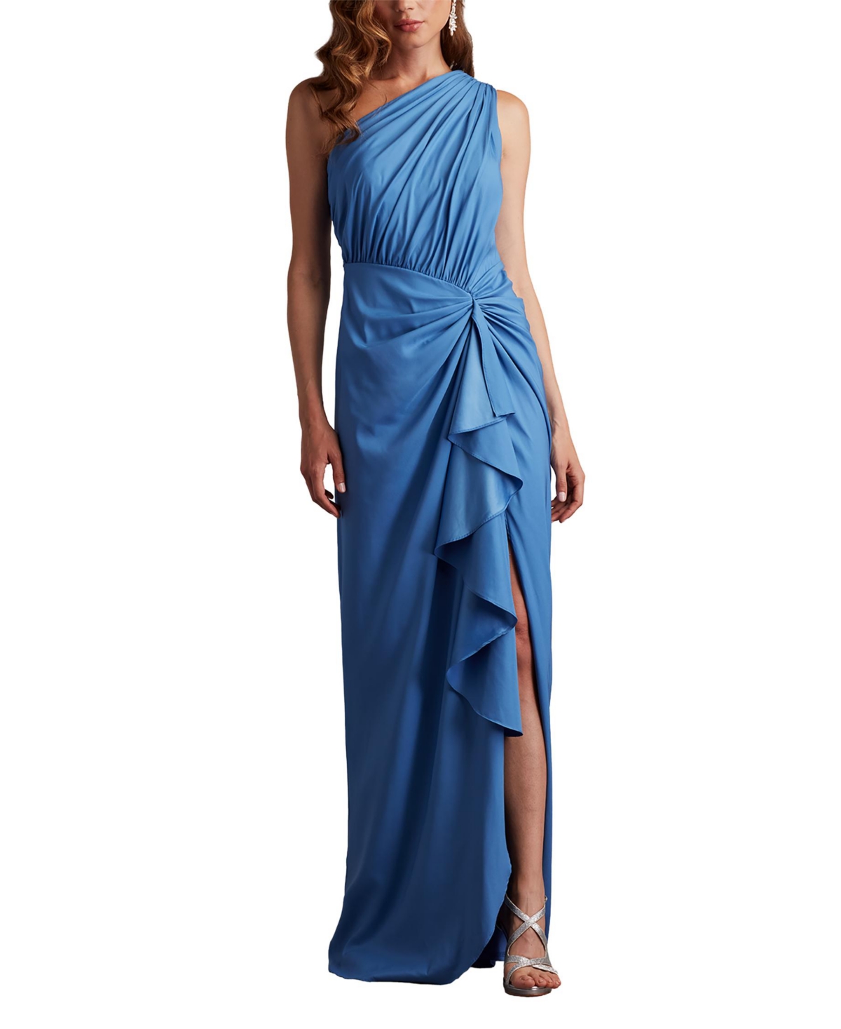 Tadashi Shoji Women's Lena Waterfall Drape Gown