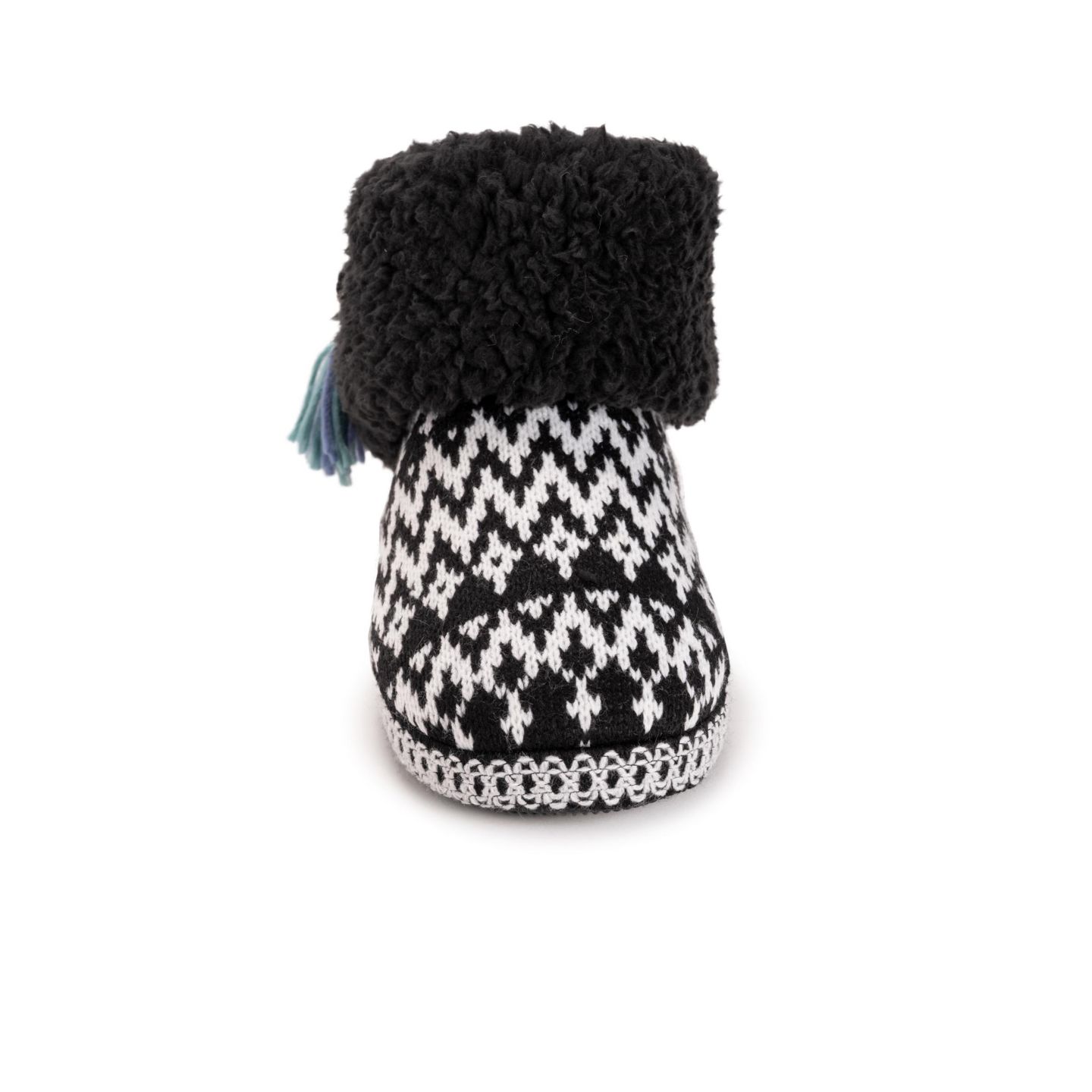 Женские тапочки MUK LUKS Melinda Cuff Boot Slippers, цвет: Чёрный, вариант 1 — фото 3